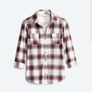 Button down plaid shirt